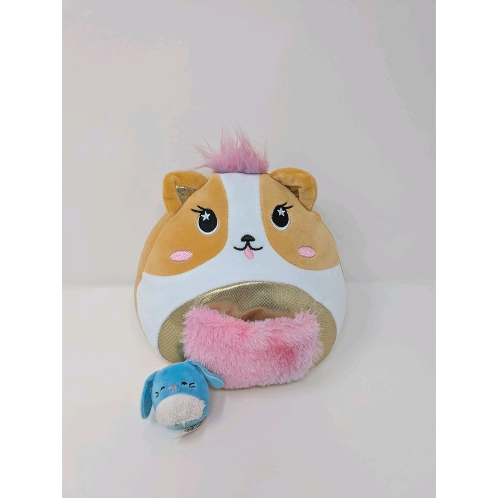 Dog Squishy stuffy rare With Baby Bunny In Pocket Colorful Stuffy EUC Easter